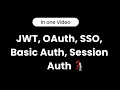 JWT OAuth SSO Basic Auth Session Auth Explained in One Complete Authentication Guide