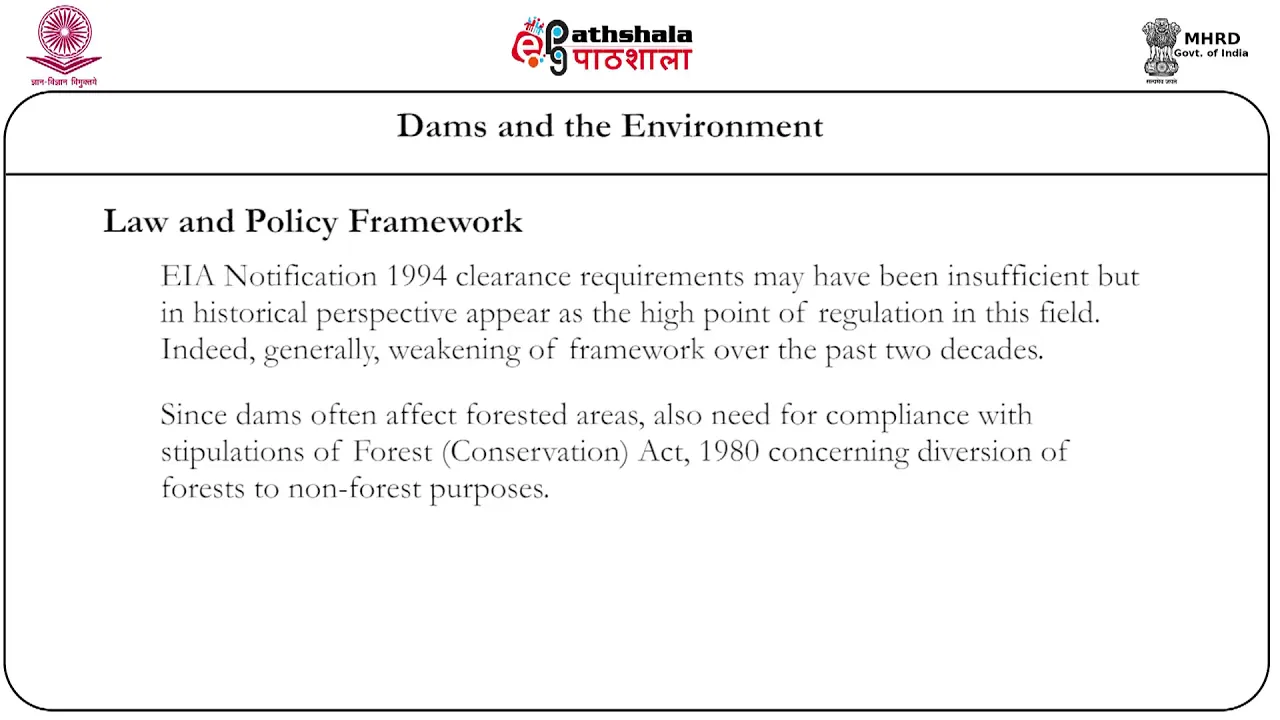 Law P8 M-08. Dams and environment