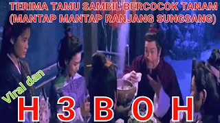 kungfu semi mantap mantap terima tamu sambil bercocok tanam 