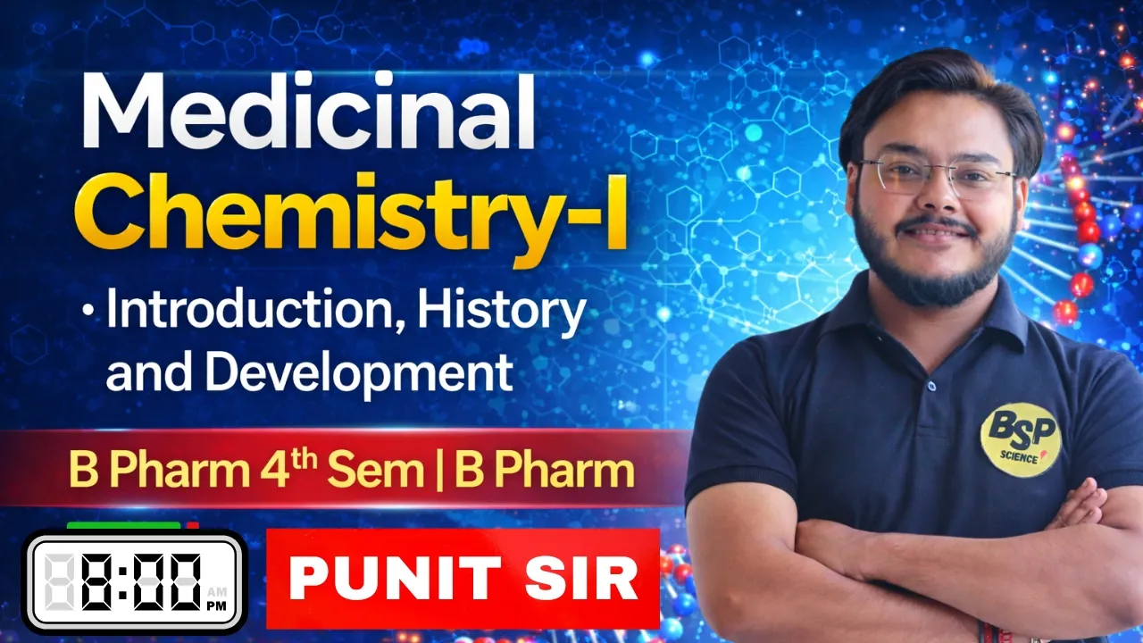 Medicinal Chemistry-I | Introduction, History and Development | B Pharm 4th Sem | B Pharm