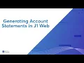 Jenzabar One Web Finance - Generating Account Statements Overview