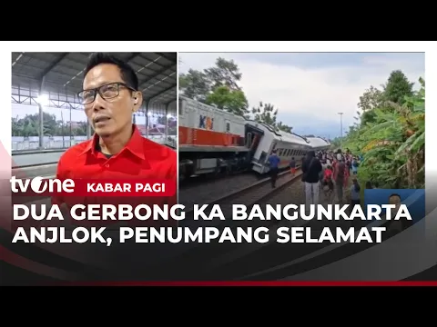 Kereta Api Bangunkarta Anjlok di Bumiayu