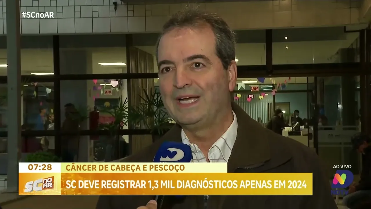 Santa Catarina deve registrar 1,3 mil diagnósticos de câncer de cabeça e pescoço em 2024