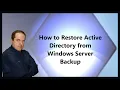 How to Restore Active Directory from Windows Server Backup