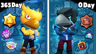 حساب لمدة سنة كامل من 0 الئ 365 يوم Brawl Stars 