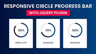 Responsive Circular Progress Bar using HTML CSS jQuery jQuery Circle Progress Bar Plugin Free