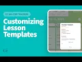 How to Customize Lesson Plan Templates in Common Planner