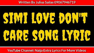simi love dont care lyrics