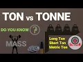 TON vs Tonne Long Ton Short Ton Metric Ton