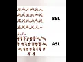 BSL and ASL Sign Language Alphabet