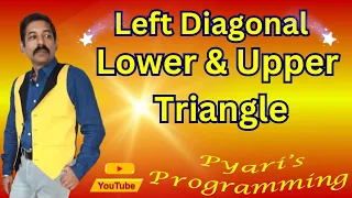 Display Left Diagonal Lower Triangle Matrix Display Left Diagonal Upper Triangle Matrix in java