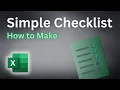 How to Make a Simple Checklist in Excel