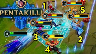 PENTAKILL SO EASY #24 ( 300 IQ Pentakill, 1HP Pentakill .. ) - Wild Rift Pentakill Moments