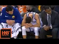 Stephen Curry left knee injury GS Warriors vs Hawks