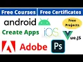 Udemy Free Certificate Courses Create Android iOS Apps Swift Vue JS Project Online Classes