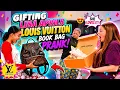 GIFTING LINA APRIL S LOUIS VUITTON BOOK BAG FOR SCHOOL PRANK