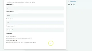Hackerrank 30 days of code Java 8 Solution Day 3 Conditional Statements