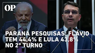 Paraná Pesquisas mostra Flávio com 44,4% e Lula com 43,8% no 2º turno