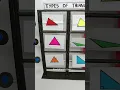 types of triangle working model - maths project
