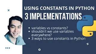 Constants in python 3 Implementation Examples