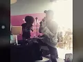 Dean kicking his chair and it falls down on the beat