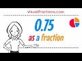 What is 0 75 as a Fraction