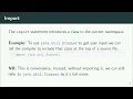 Imports Packages and the Classpath