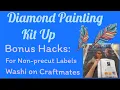 Diamond Painting Kit Up - See how to make Non-precut labels super easy Fun with Washi