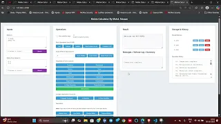 Matrix Calculator Web App - Full Demo Python Flask