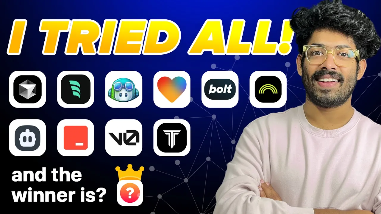 Outline Video I Compared 7 VIBE CODING Tools To Find The Best AI Code Editor!