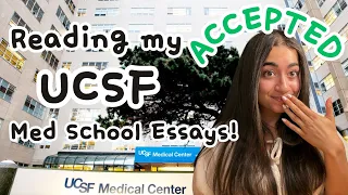 Reading my ACCEPTED UCSF Medical School Secondaries Cecile S ft BOYAMagic Mic