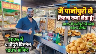 एक दिन में कितनी कमाई होती है? | Street Food Business Income & Profit & Lose 😞 | #panipuribusiness