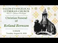 Christian Funeral Of Roland Bernson