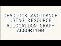 DEADLOCK AVOIDANCE RESOURCE ALLOCATION GRAPH ALGORITHM PART 1