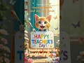 Download Lagu Cute Cat Paints Heartfelt ‘Happy Teacher’s Day’ — You Will Melt 💖🎨
