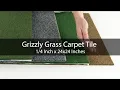 Indoor Outdoor Grizzly Grass Carpet Tiles - Peel Stick