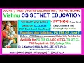 PG TRB CS New Syllabus Online Class Python Unit 7 Python Programming in Tamil