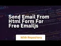 Send email from html form for free emailjs