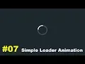 Pure CSS Simple Loader Animation Effect 07