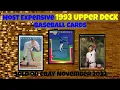 1993 Upper Deck Most Expensive eBay Sales Baseball Cards - November 2022