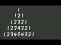 c programming in Pattern beginning numerical triangle print