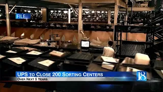 UPS to close 200 sorting centers