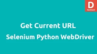 Get Current URL in Selenium Python Webdriver