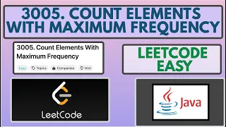 Leetcode 3005 Count Elements With Maximum Frequency Easy Java Solution