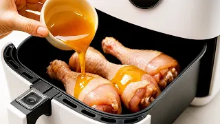pour this sauce over the chicken drumsticks in the air fryer better than kfc 
