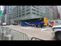 Mongrain hydraulic glass street elevator at the 42nd St - BP B D F M 7 station Manhattan NY