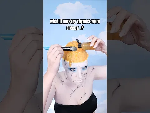 I poured honey on my head for this 🤨 #makeup #makeuptutorial #creepy