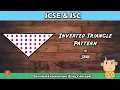 Inverted Triangle Pattern WAP to print number pattern in java For ICSE ISC BluejCode