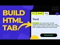How to create Tab Using Html and Css Html tutorial for Beginners