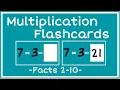 Multiplication Flashcards - Facts 2-10 in Random Order